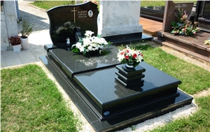 Jet Black Granite Monument