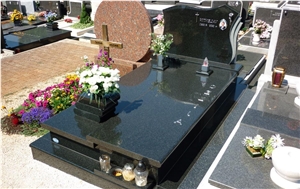 Jet Black Granite Monument