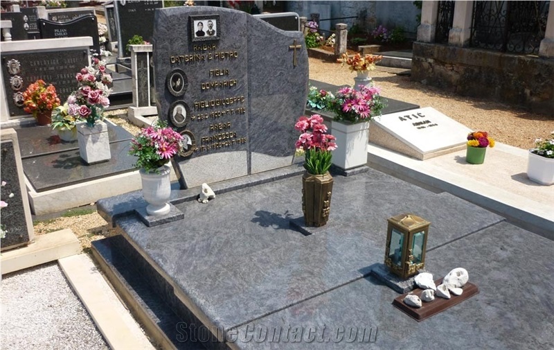 Silk Blue Granite Monument