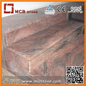 India Red Granite Slabs & Tiles, Multicolor Red Granite Slabs & Tiles