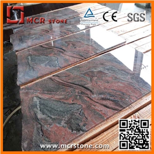 India Red Granite Slabs & Tiles, Multicolor Red Granite Slabs & Tiles