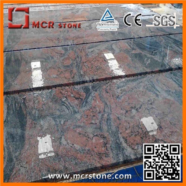 India Red Granite Slabs & Tiles, Multicolor Red Granite Slabs & Tiles