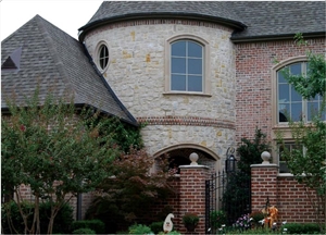 Gray Granbury Quarry Chopped Building Bricks, Masonry, Wall
