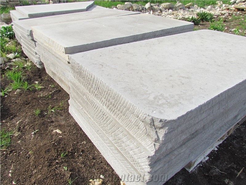 Charcoal Blue Grey Lueders Limestone Tiles & Slabs
