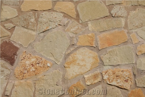 Chateau Cut Autumn Blend Sandstone Building Wall