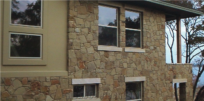 Chateau Cut Autumn Blend Sandstone Building Wall