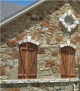 Chateau Cut Autumn Blend Sandstone Building Wall