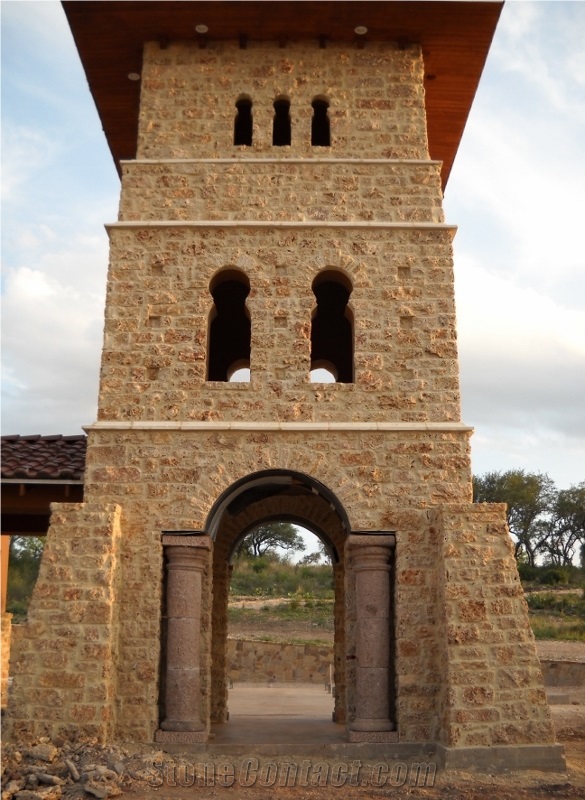 Brown Mexican Tabacco Cantera Stone Column