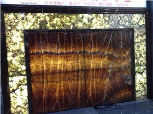 Golden Onyx Slab & Tiles, China Brown Onyx