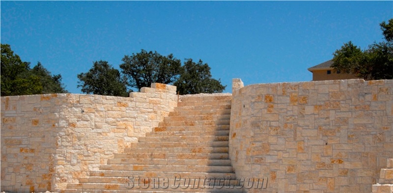 Autumn Blend Sandstone Apache Mix Retaining Wall & Staircase