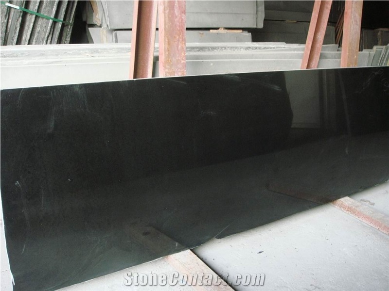 Mongolia Black Granite Slabs, China Black Granite