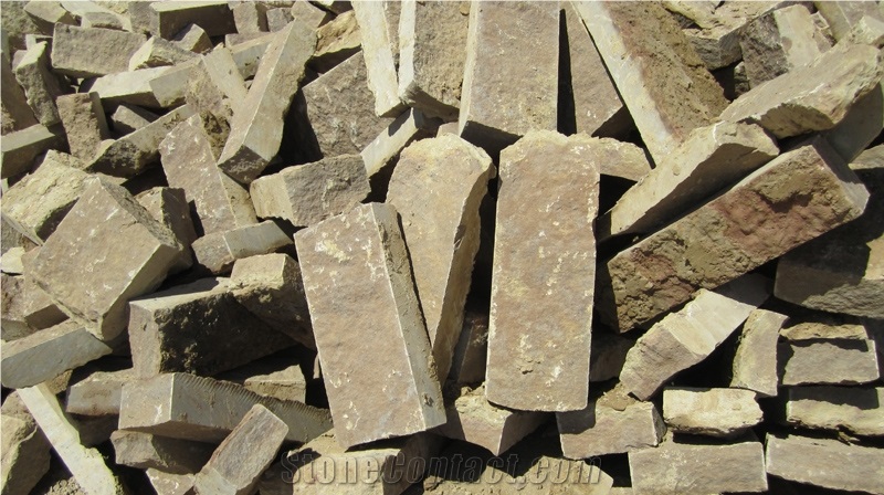 Chocolate Brown Limestone Cut Stone Brick for Building