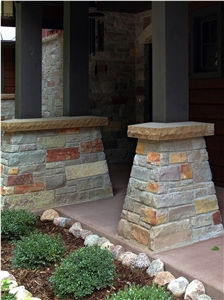 Chestnut Cut Stone Caps and Sills with Chilton Custom Country Blend Chestnut Cut Stone Caps and Sills with Chilton Custom Country Blend