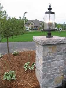 Chilton Limestone Rockfaced Finish Pier Cap