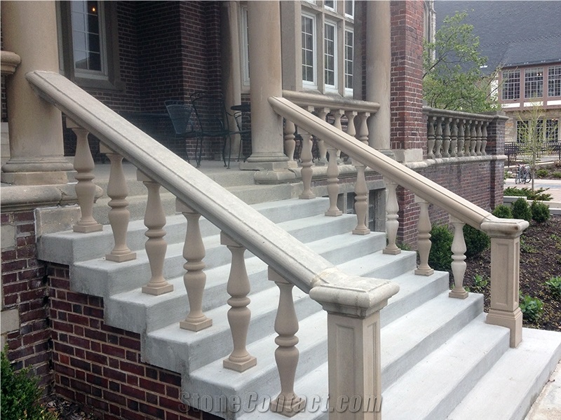 Indiana Buff Limestone Carved Balustrade