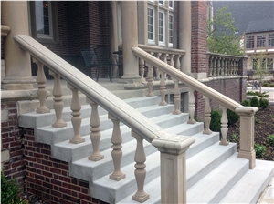 Indiana Buff Limestone Carved Balustrade
