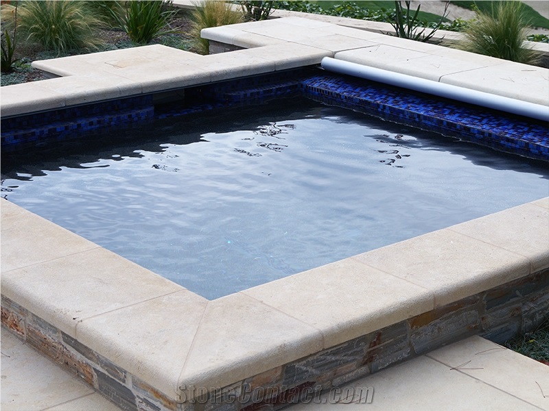 Silverdale Cut Stone Coping and Pool Terrace Paving