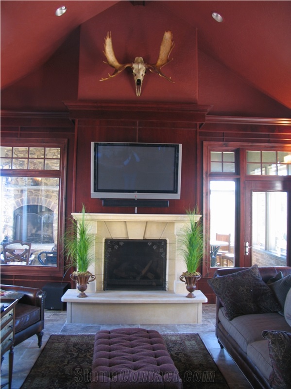 Silverdale Cut Stone Sanded Finish Fireplace Design
