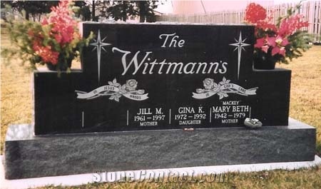 Black Granite Monument & Tombstone
