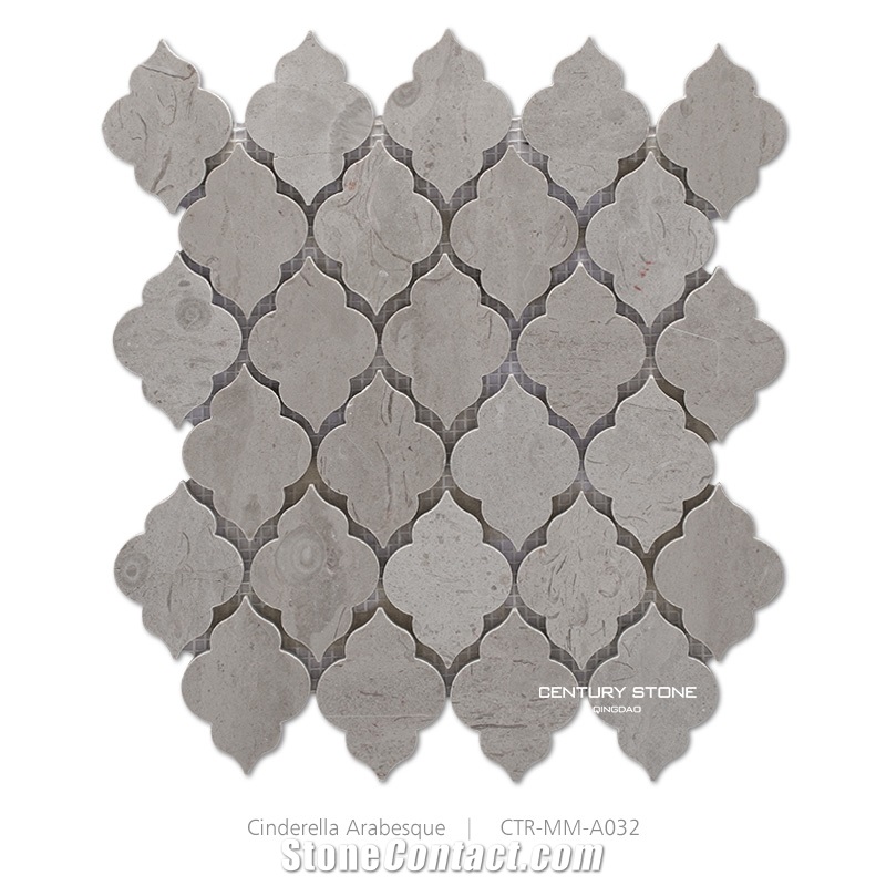 Cinderella Grey Marble Lantern Mosaic Tile
