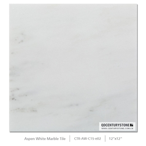 Small Veins Aspen White Marble Tile Pattern Collection
