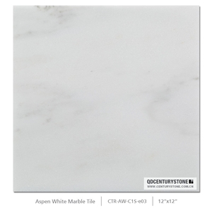 Small Veins Aspen White Marble Tile Pattern Collection