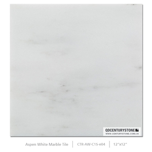 Small Veins Aspen White Marble Tile Pattern Collection
