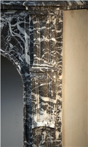 Louis Xv Period Fireplace Made Out Of Gris Sainte Anne Marble