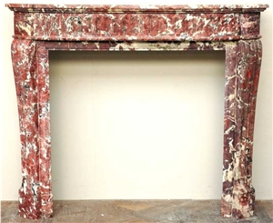 Louis Xvi Mantel in Fleur De Pêcher Marble