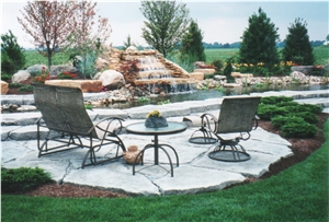 Gray Gorge Limestone Courtyard Flagstone Pavement Gray Gorge Limestone Courtyard Flagstone Pavement