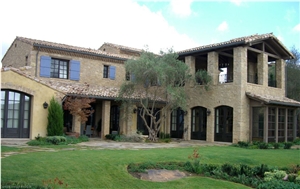 Cortona Limestone Split Building, Walling