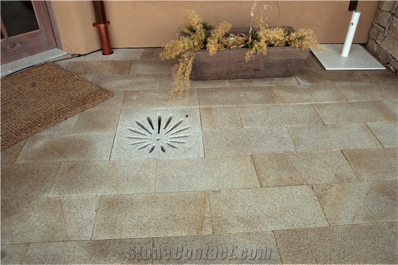 Peppercorn Granite Sawn and Combed Patio Pavers, Walkway Pavers