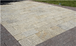 Peppercorn Granite Sawn and Combed Patio Pavers, Walkway Pavers