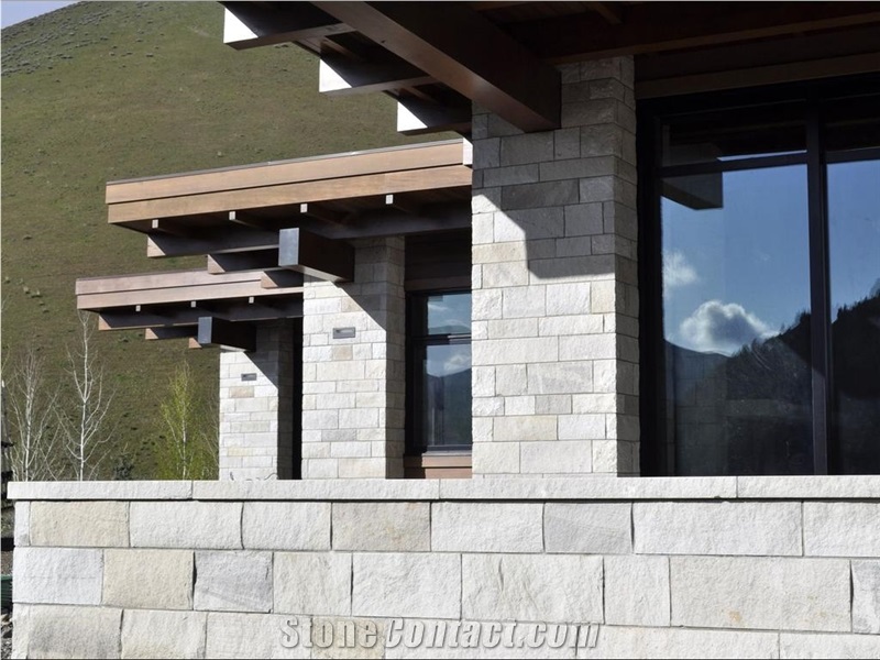 Wilkeson Sandstone Split Face Wall Cladding