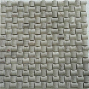 Grey Wood Vein Marble Mosaic