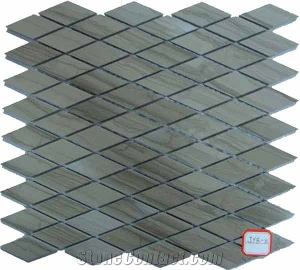 Grey Wood Vein Marble Mosaic