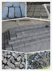 Hainan Grey Basalt Cube Stone & Pavers