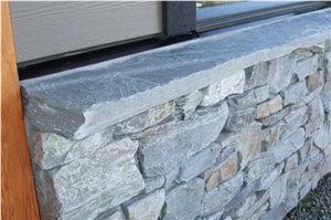 Ocean Pearl Stone Split Top, Sawn Cut Standard Capping, Wall Parapets