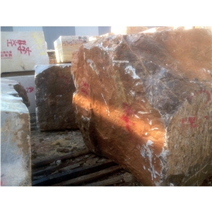 China Quarry Golden Onyx Brown Onyx Block