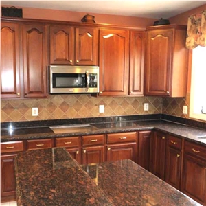Tan Brown Granite Demi-Bullnose Edge Kitchen Countertops