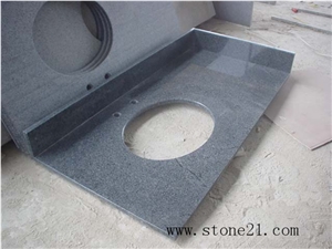 Cheap G654 Granite Bathroom Countertops, Dark Vanity Top