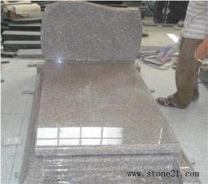 China G664 Pink Granite Bianbrook Tombstone & Monument
