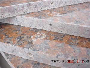 G562 Maple Red Granite Stairs,Red Granite Steps