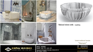 Equator Marmara Marble in Turkish Bath-Hammam Design, White Marble Bath Design