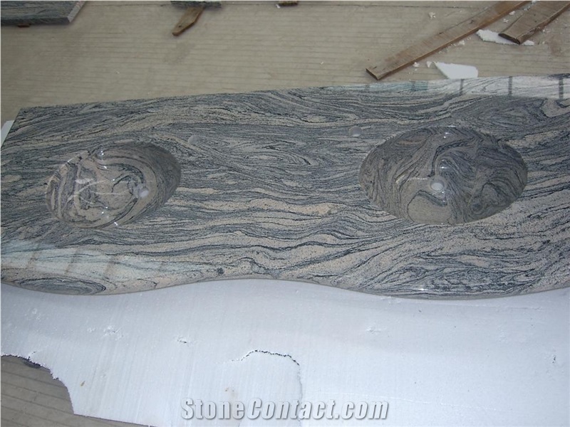 China Juparana Granite Bathroom Countertop, China Juparana Granite Vanity Countertops