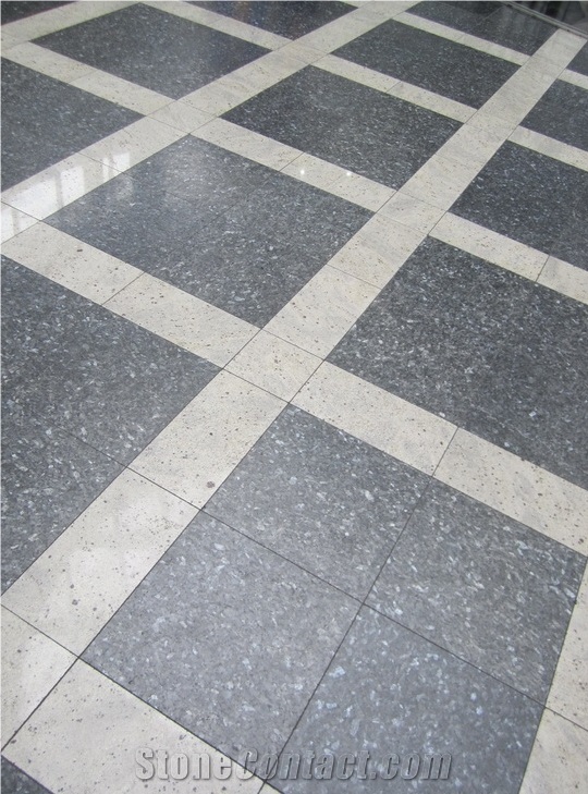 A Quality Blue Pearl Granite Slab Tile, Norway Labrador Blue Granite Polished Machine Cut Panel for Hotel Flooring,Wall Cladding