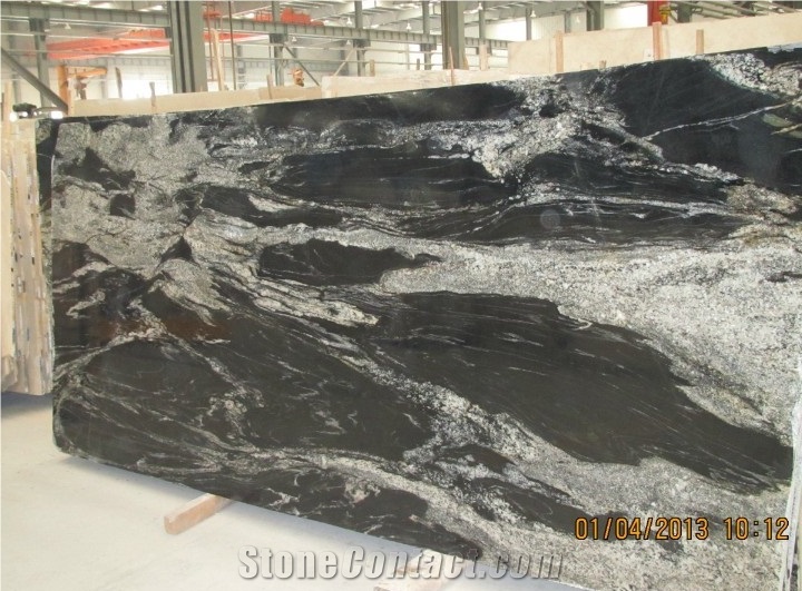 Athens Black Granite Polished Slabs, China Cosmos Black Granite Tiles for Garden Exterior Floor Paving