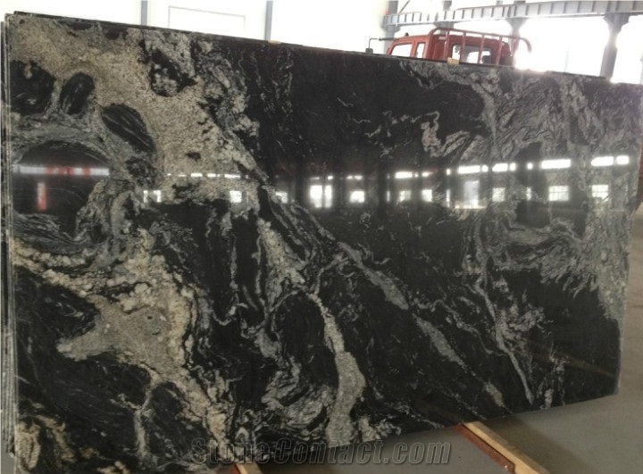 Athens Black Granite Polished Slabs, China Cosmos Black Granite Tiles for Garden Exterior Floor Paving