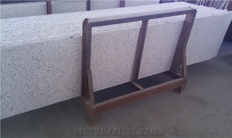 Bethel White Granite Slabs Flamed Tiles, United States White Sesame Granite Floor Paving,Garden Exterior Stone