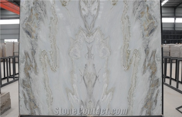 China Calacatta Fantasy White Marble Slabs,Machine Cutting Tiles, China White Marble Panel for Hotel Reception Desk,Floor Covering